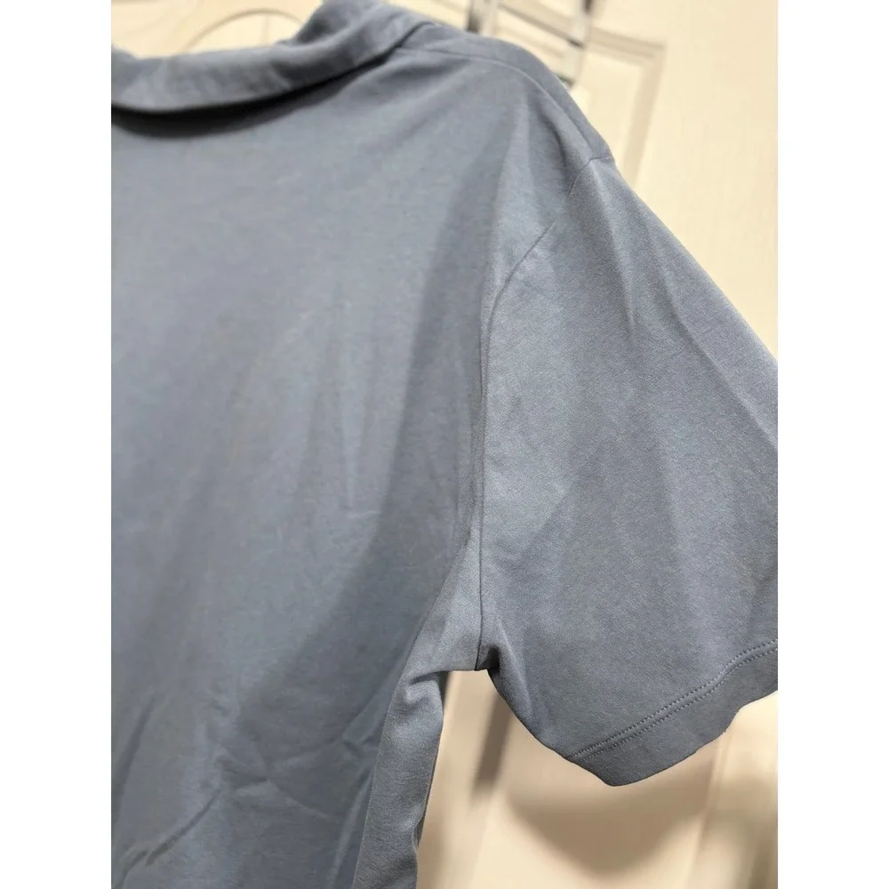 Banana Republic Men's XL Polo Shirt Slate Blue Short Sleeve‎ Cotton Golf Top